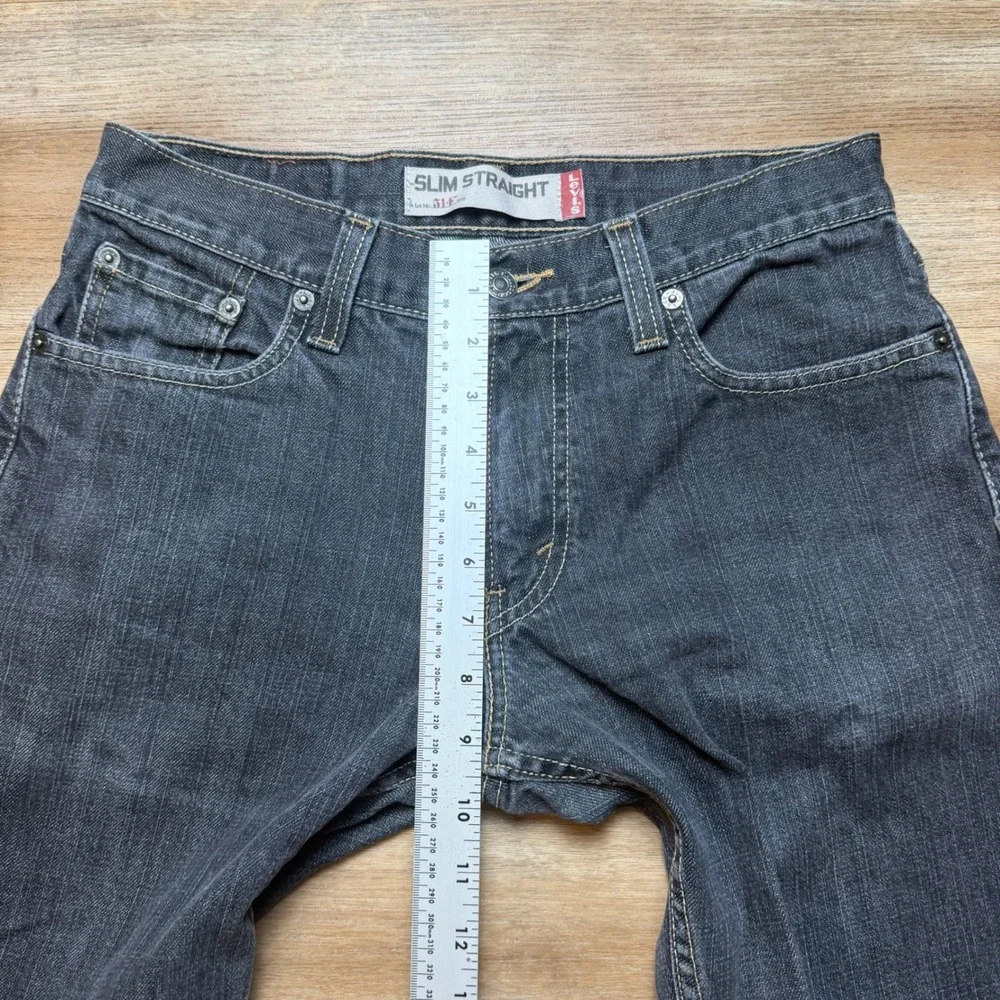 Levis 514 Slim Straight Jeans Mens 30x32 Dark Grey Denim Pants Cotton Casual Y2K